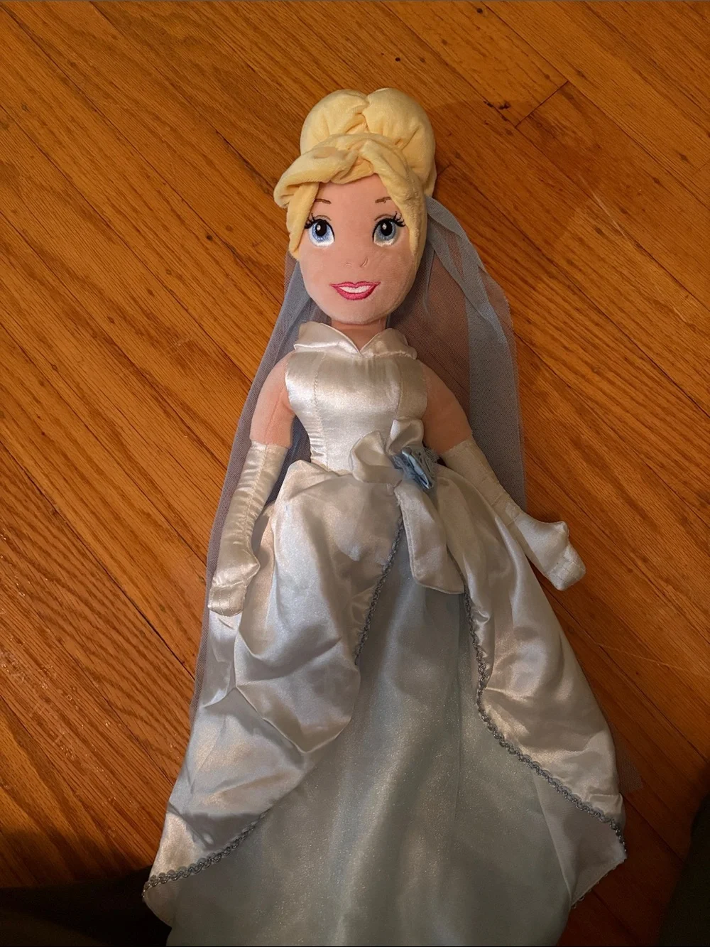 Disney Cinderella Plush Doll in Silver-Blue Gown